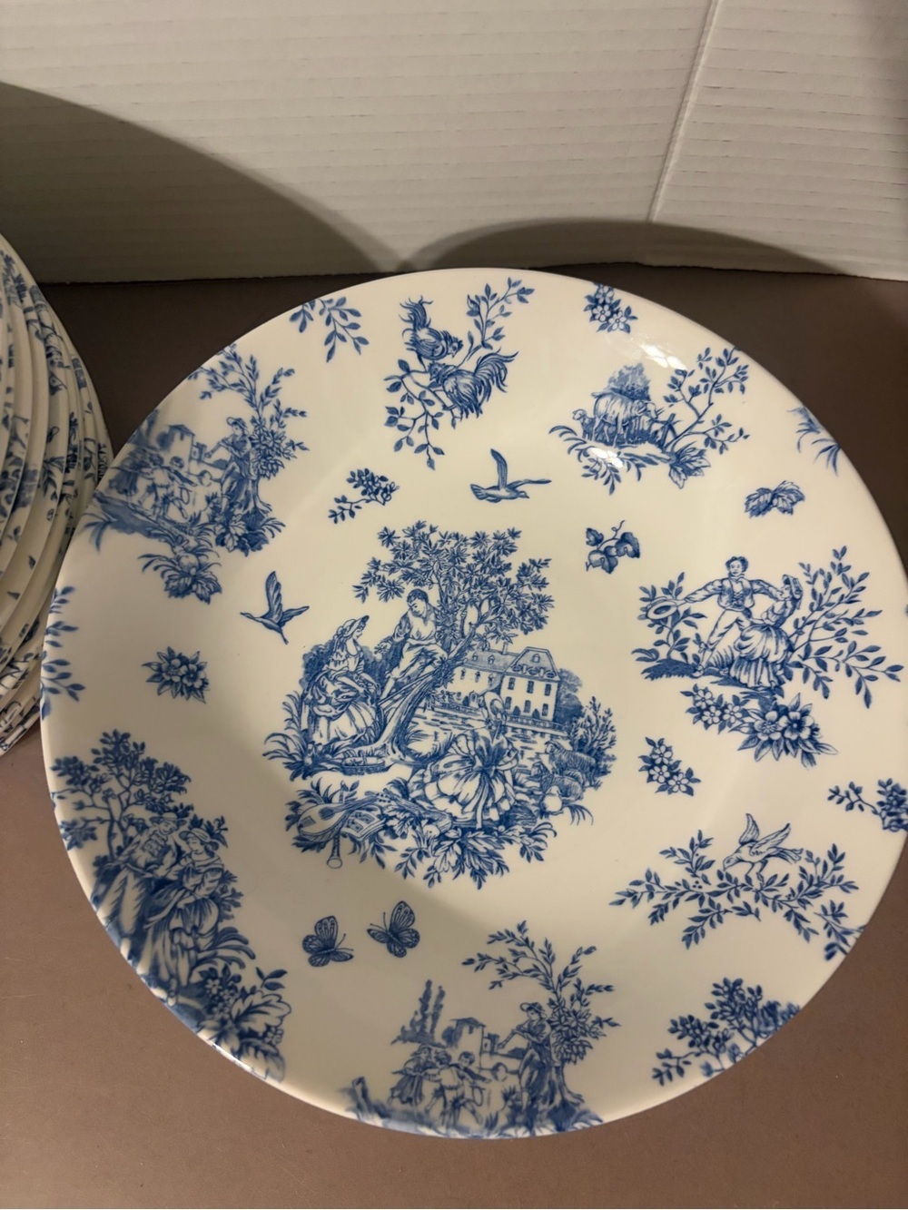 Queens Toile De Jardin Victorian Era
Scene Blue White Bowl